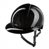 KEP ITALIA SMART NOVA METAL POLISH BLACK POLO VISOR Kask jeździecki z szerokim daszkiem